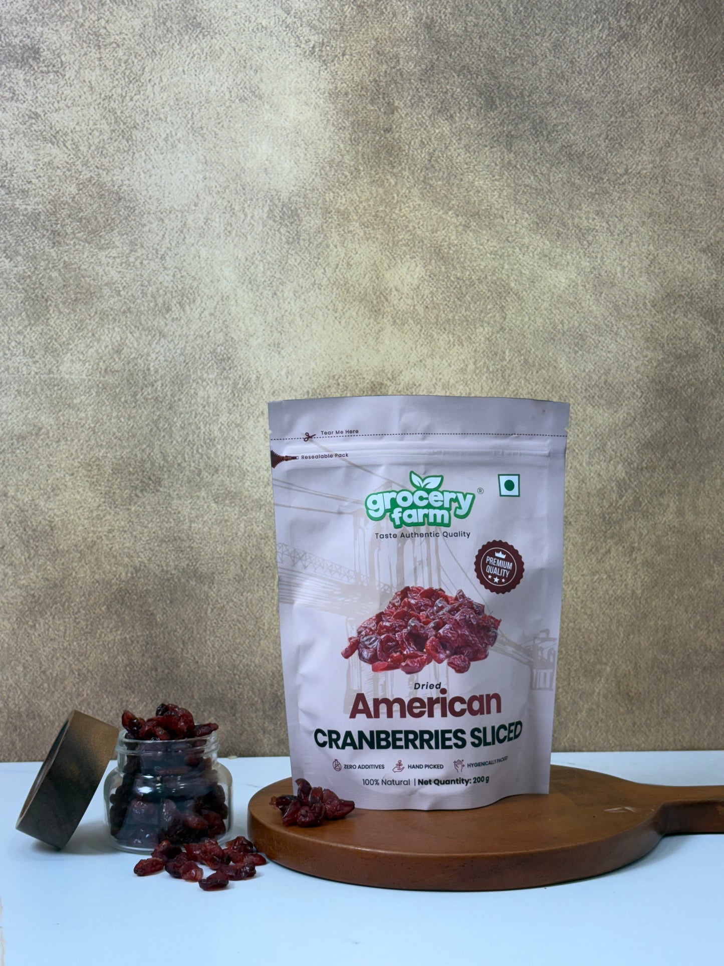 American Cranberries Sliced 200g