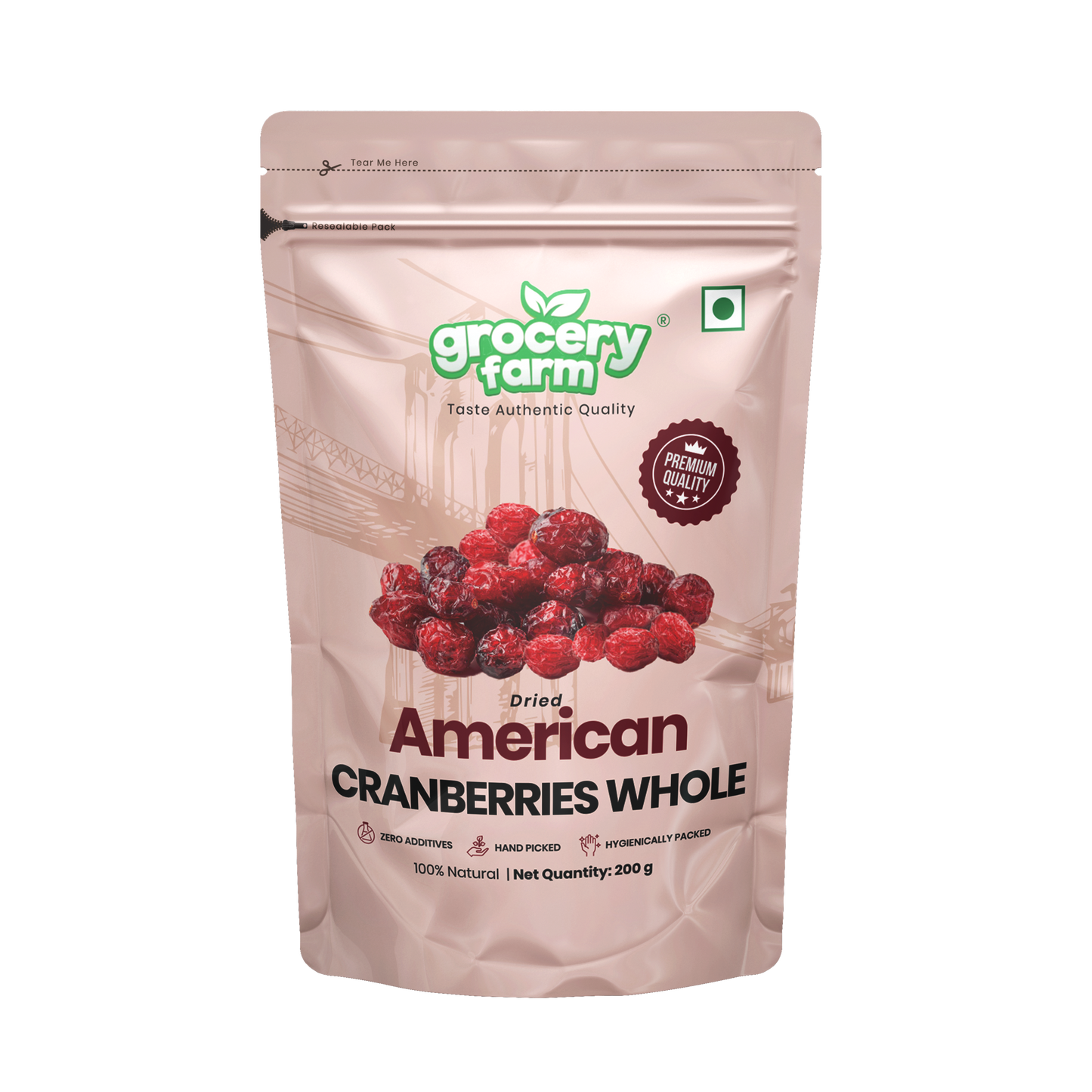 American Cranberries Whole 200g