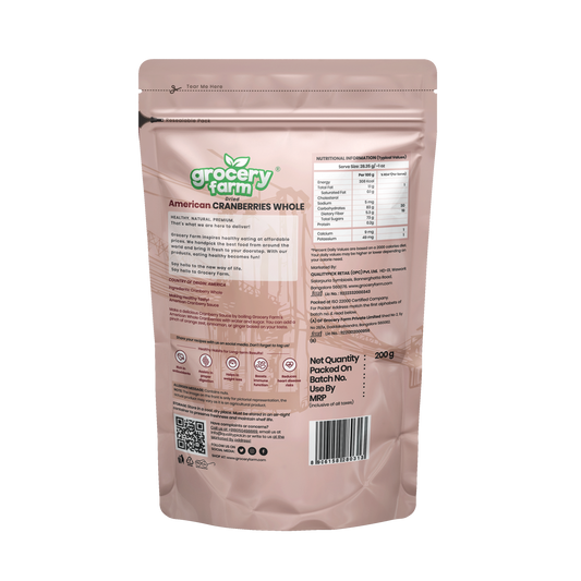 American Cranberries Whole 200g