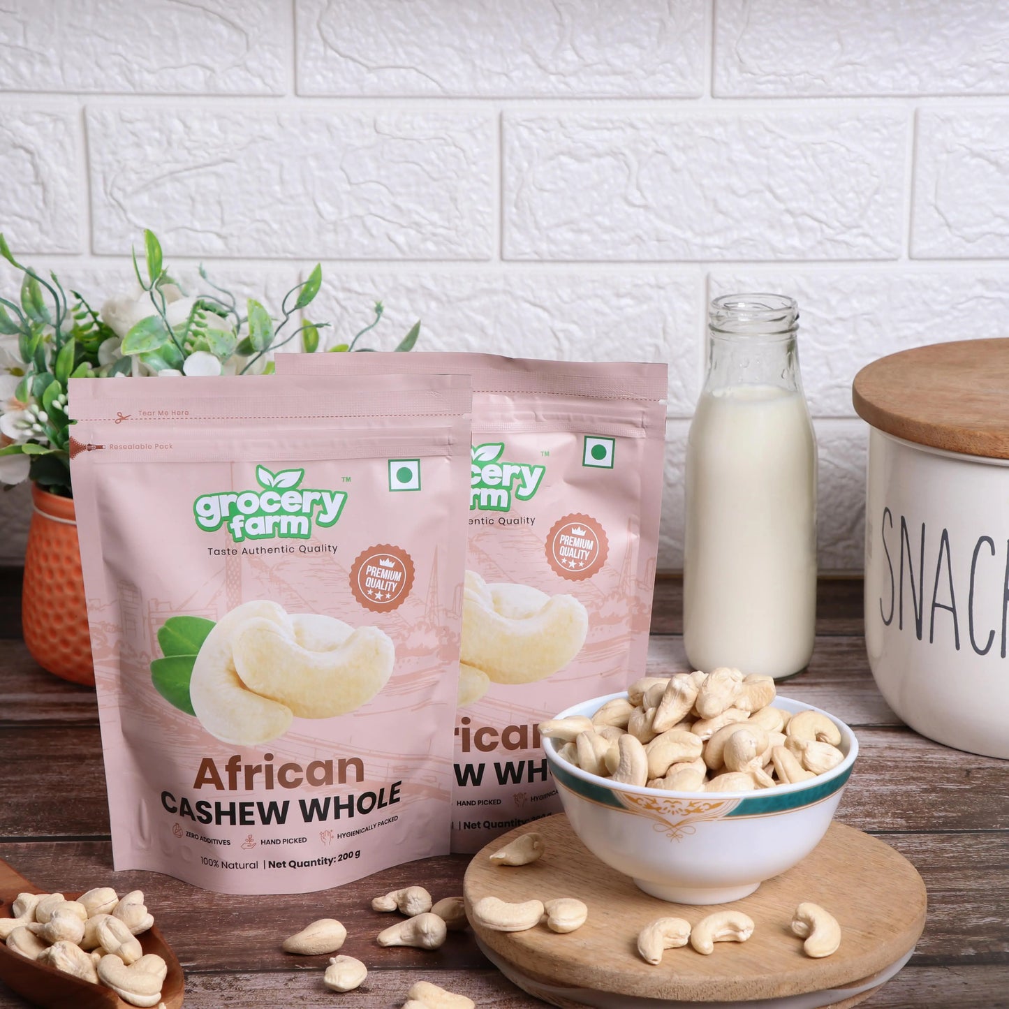 African Cashew Whole 200 g Pack of 25