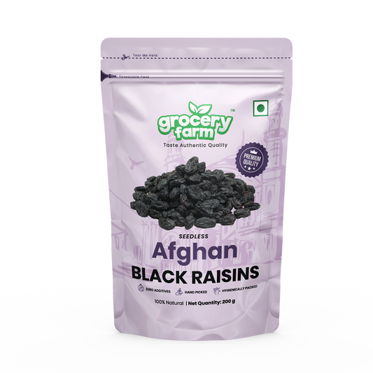 Afghan Seedless Black Raisins 200 g Pack of 25